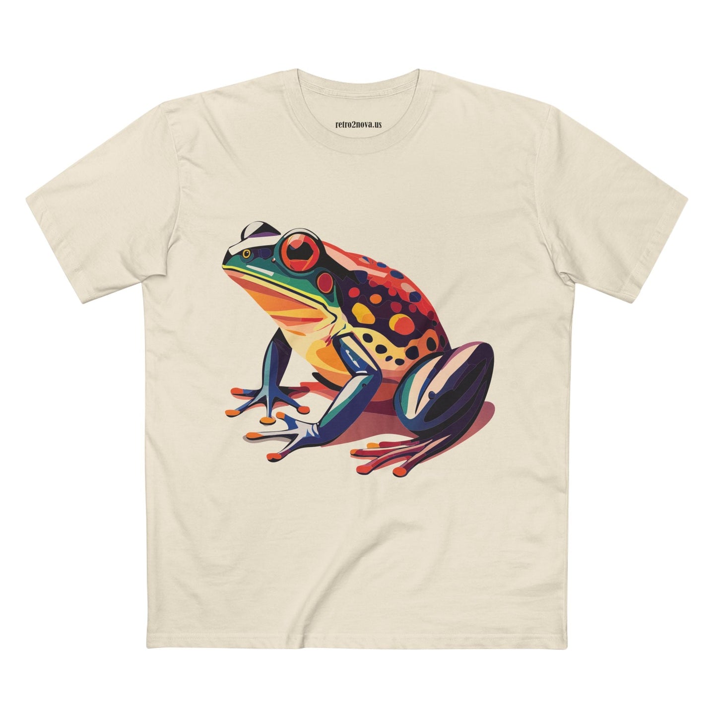 Unisex Frog Animal Shirt Art Tee By Retro2Nova Premium Cotton Staple Tee With Original Custom Artwork
