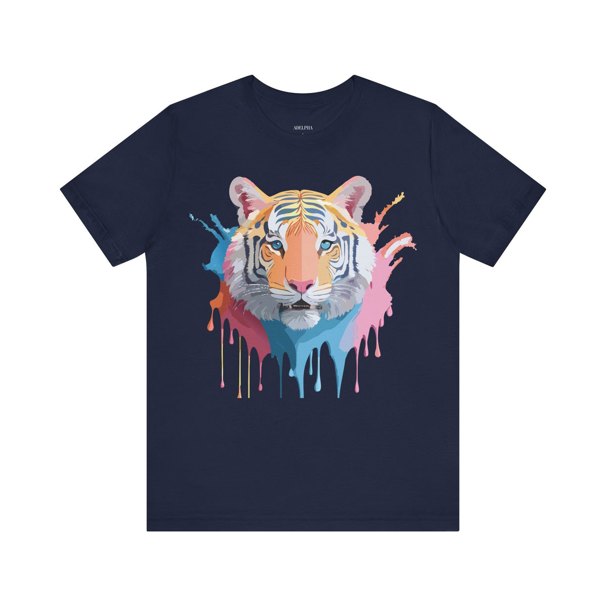 Tiger Graphic Unisex Cotton Bella+Canvas Tee with Art Animal Design e58