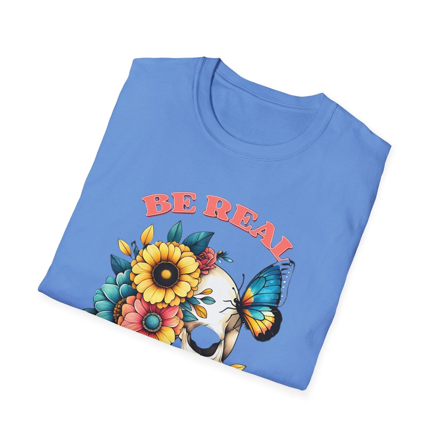 Gildan Skull Tee Shirt Unisex Skeleton Print Tee 100 Percent Ring Spun Cotton Softstyle