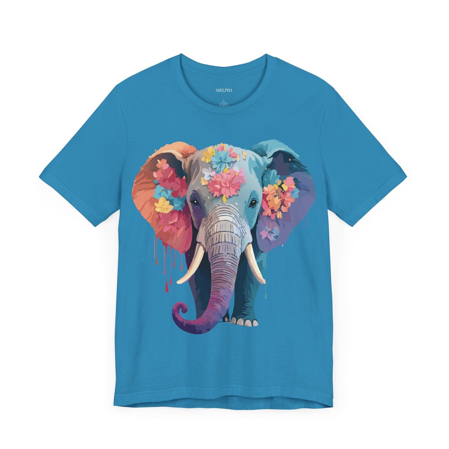 Elephant Graphic Tee By Adelpha Unisex Short Sleeve Shirt With Vintage Artwork Design