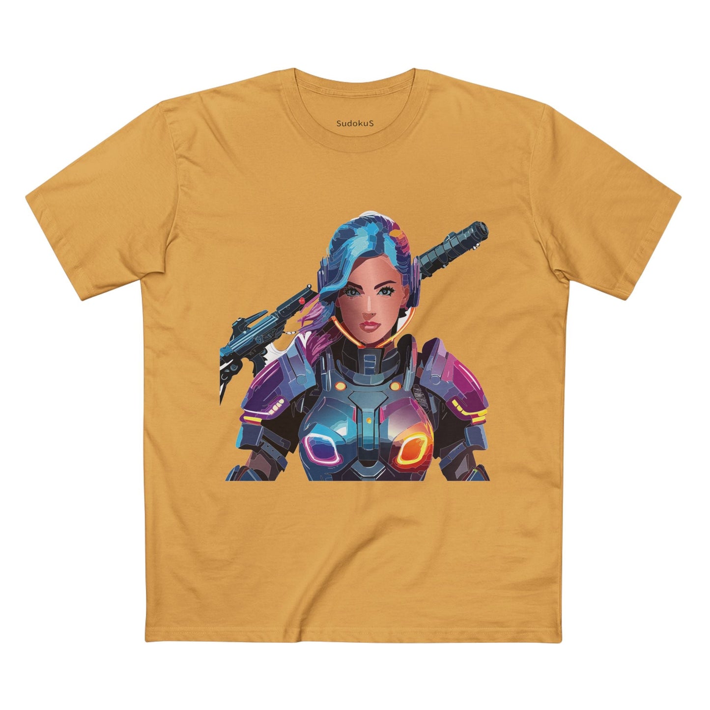Army-woman Graphic Unisex 100 Cotton Staple Tee 11