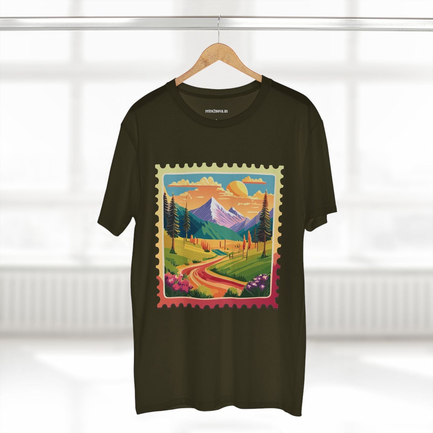 Stamp Shirt Postage Stamp Tee Unisex Premium Cotton With Original Art Design Retro2Nova