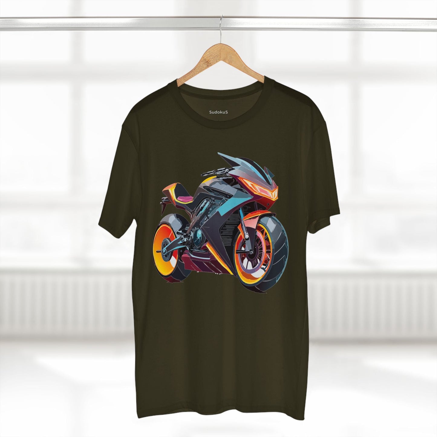 Moto Bike Graphic Unisex 100 Cotton Staple Tee 18