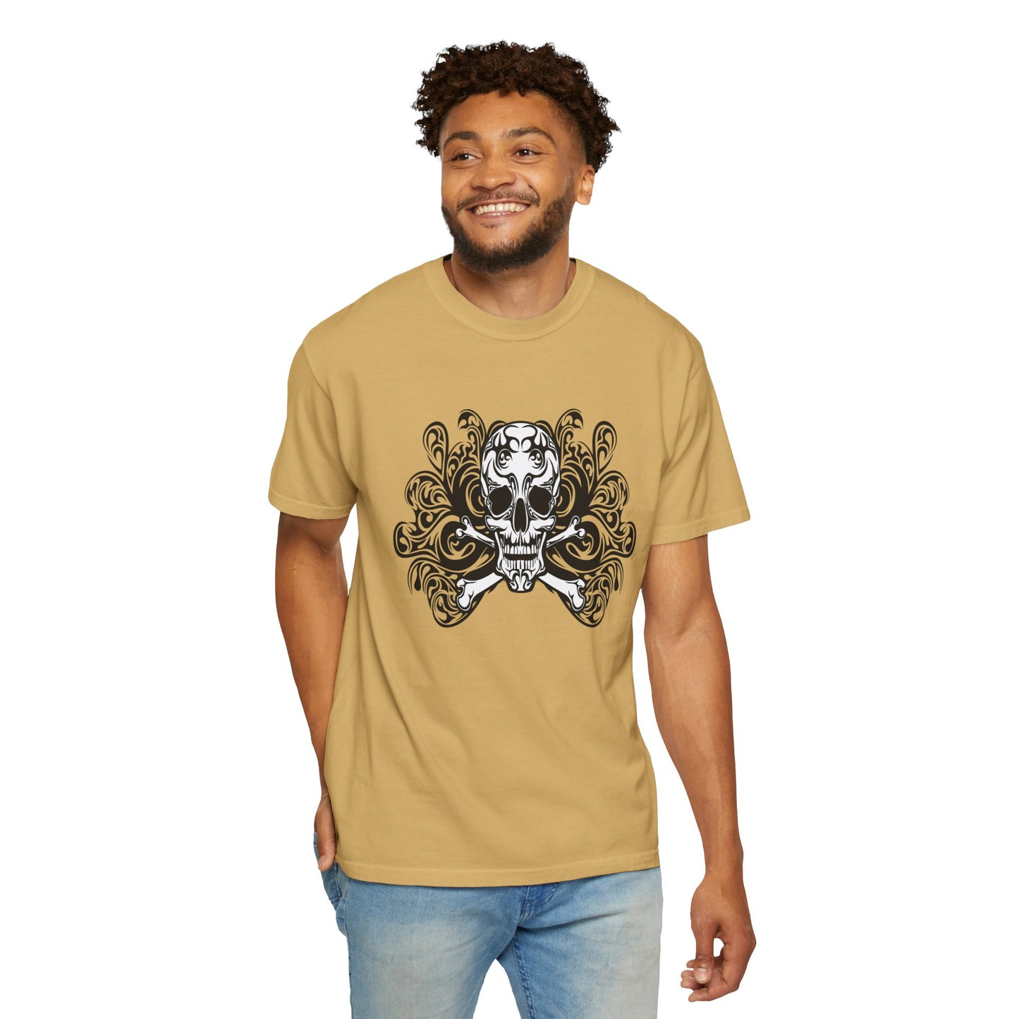 Unisex Cotton Tee Shirt with Skull