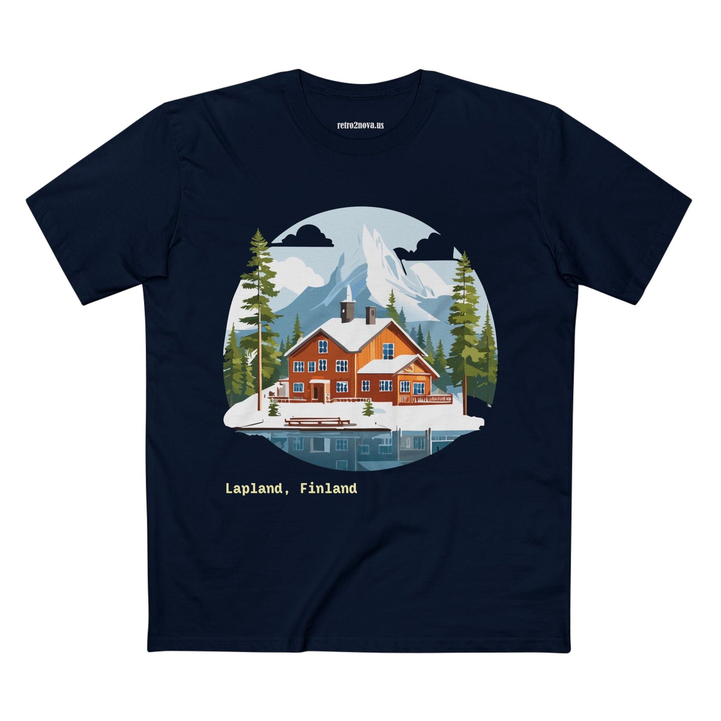 Lapland Travel Shirt TT 58 Unisex Premium Cotton Tee With Original Art Design From Retro2Nova