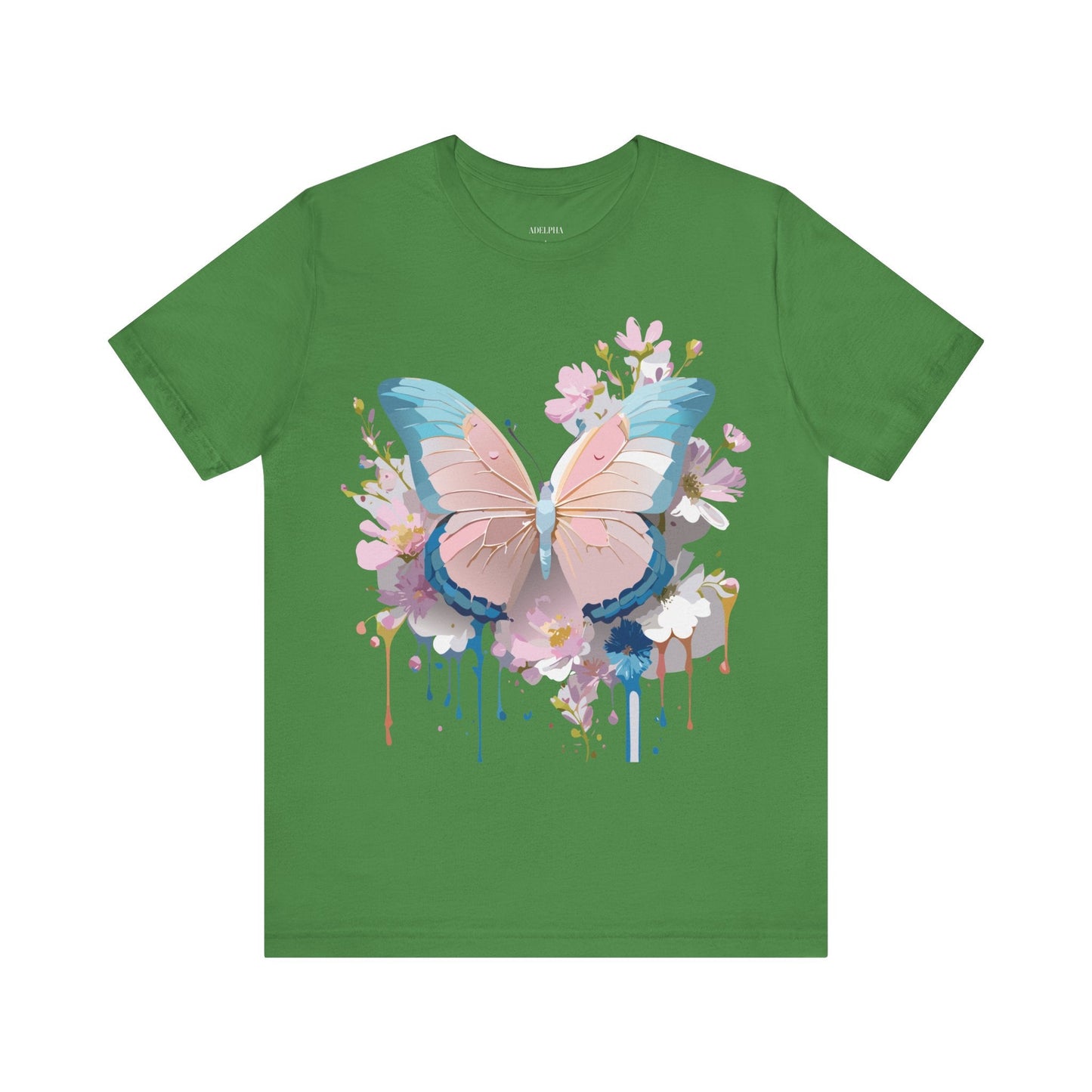 Butterfly Graphic Unisex 100 Cotton Lightweight Vintage Floral Design Jersey Tee 25
