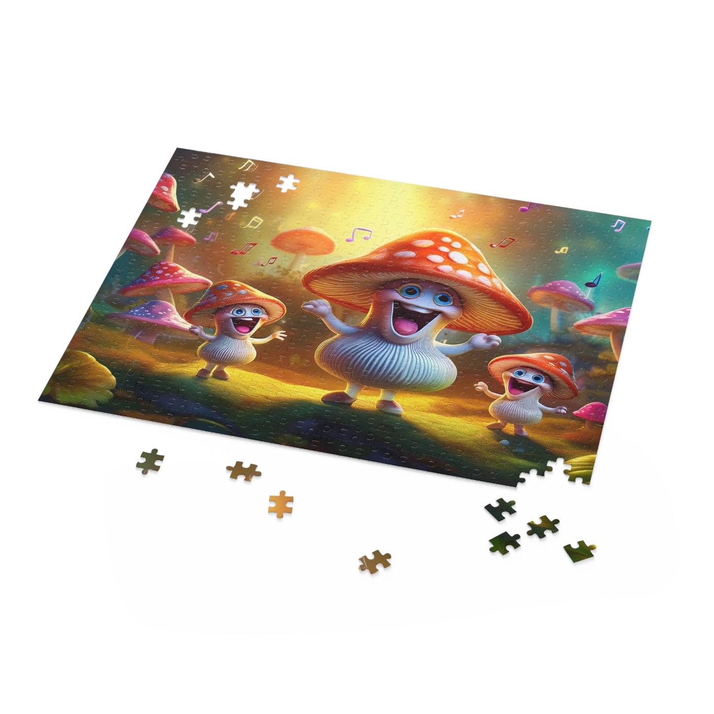 Mushrooms Puzzle 500-Chipboard Pieces in Box | Kids Puzzles Size: 16" x 20",  Ages 9+ and Family pn28