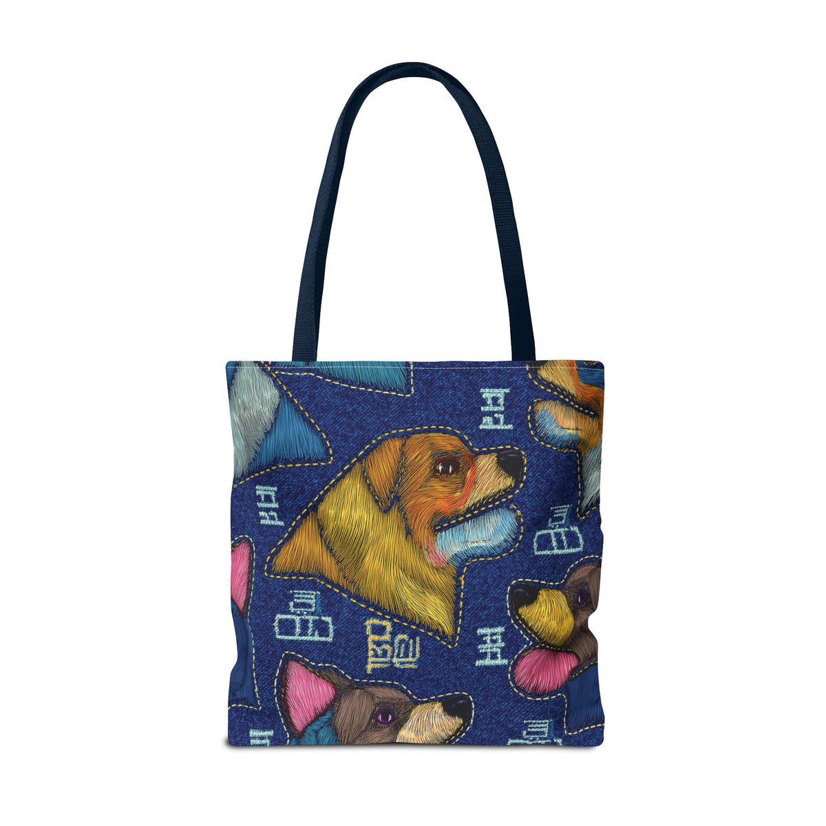 Denim Fabric Imitation Print Unisex Canvas Bag Poly Spun 3 Sizes Tote Bag 191-10