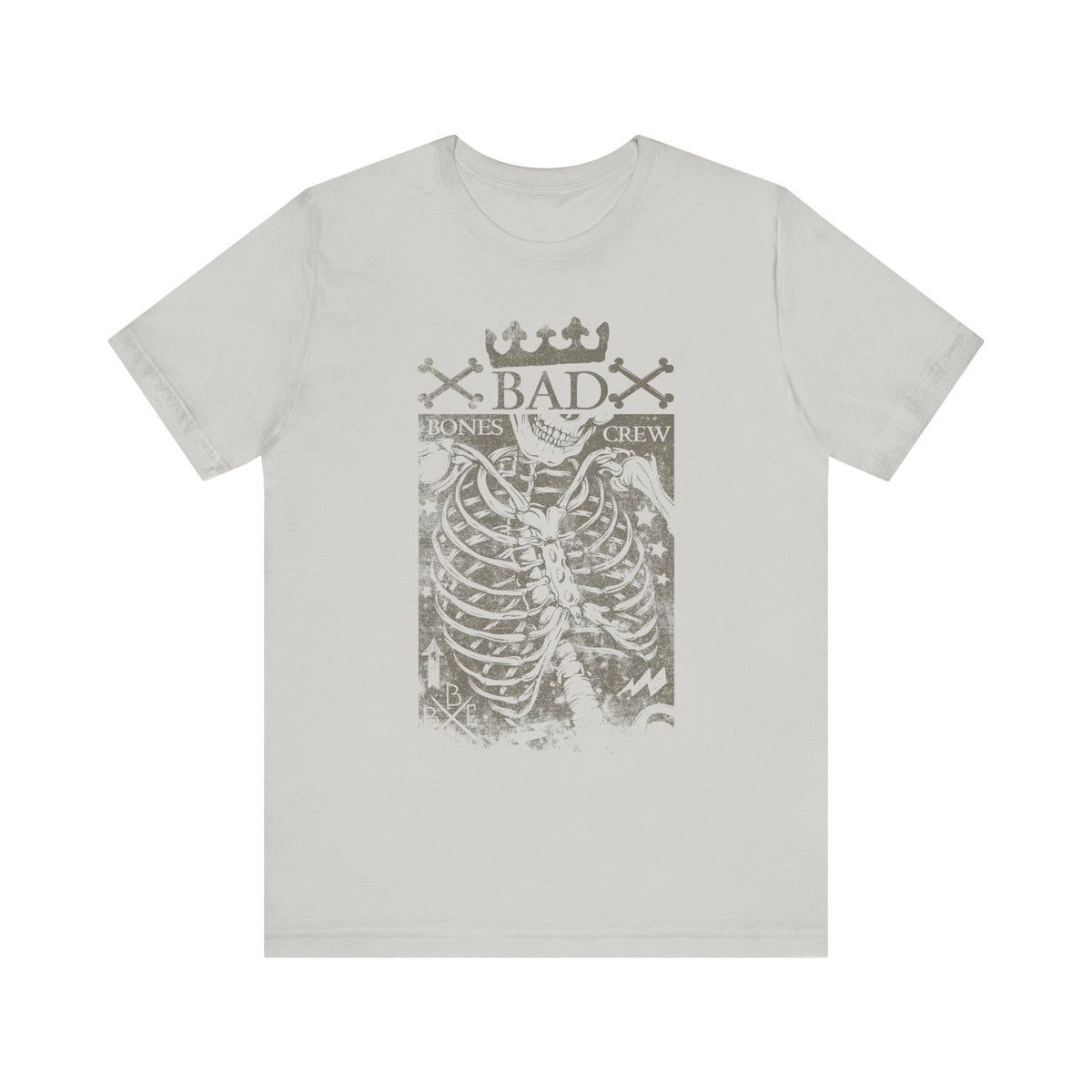 Skeleton Ribcage Tee Bones Crew Graphic Unisex Cotton Shirt A-10