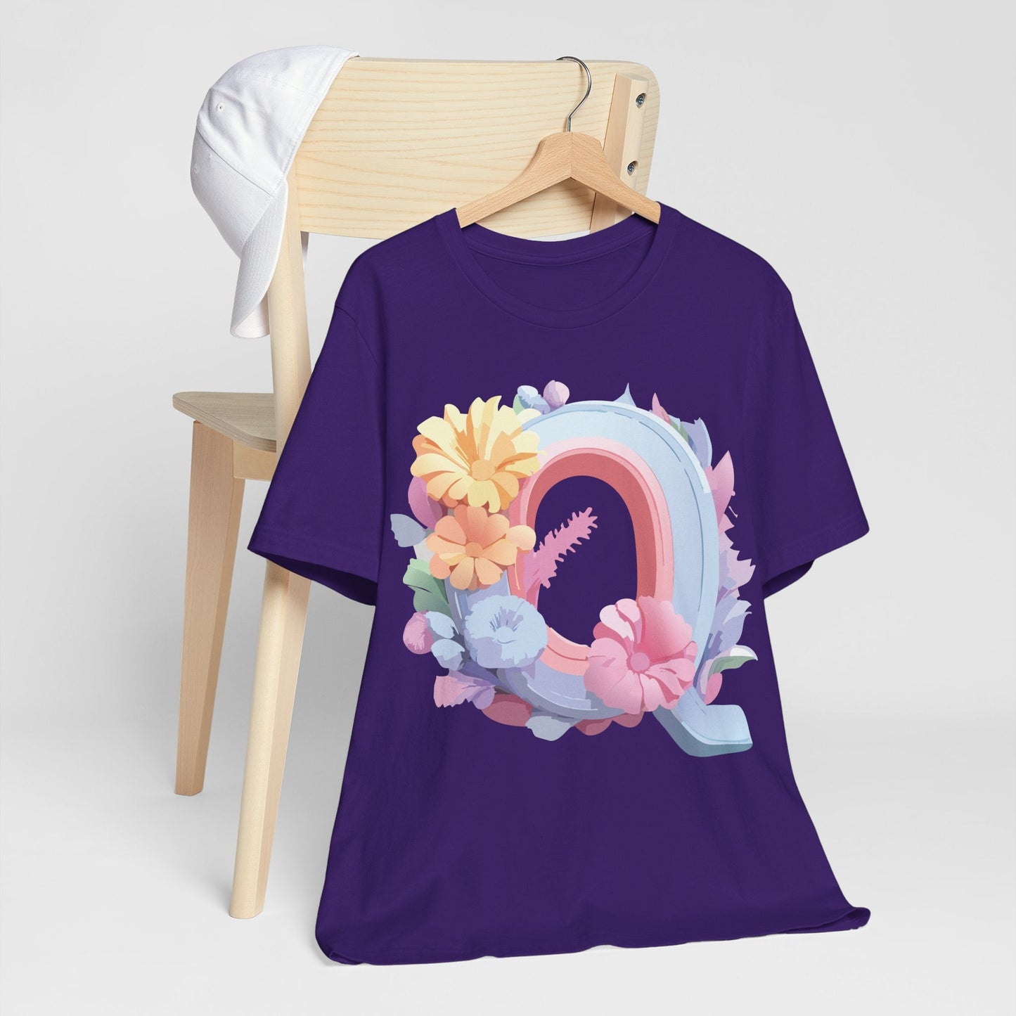 Letter Q Shirt Unisex Graphic Tee With Vintage Inspired Artwork By Adelpha Premium Short Sleeve