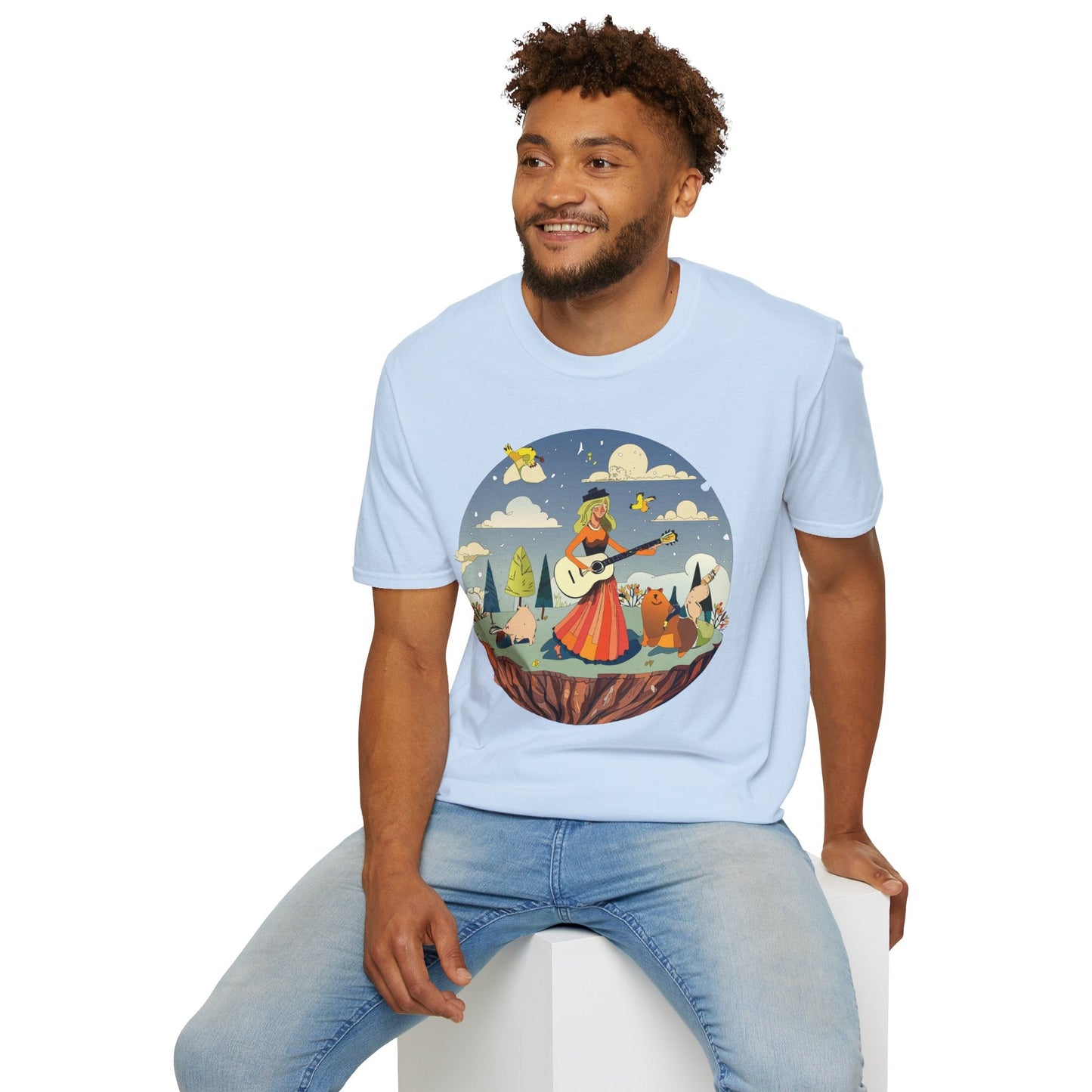 Womens Graphic T Shirt Art Design Tee Unisex SoftStyle Gildan 64000 100 Percent Cotton