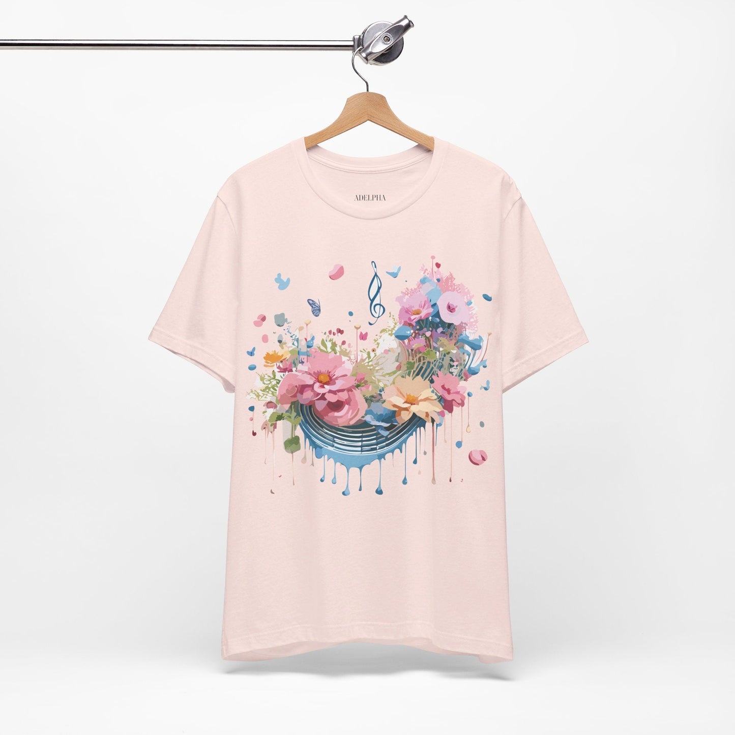 Adelpha Vintage Inspired Music Graphic Unisex T Shirt Tee For Everyday Casual Wear