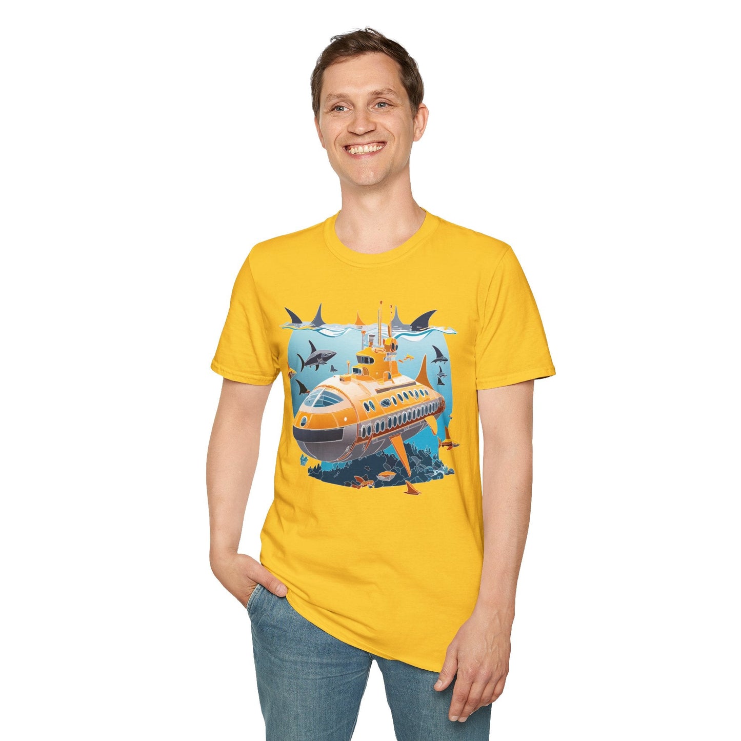 Ocean Graphic Unisex Softstyle Cotton Tee 14