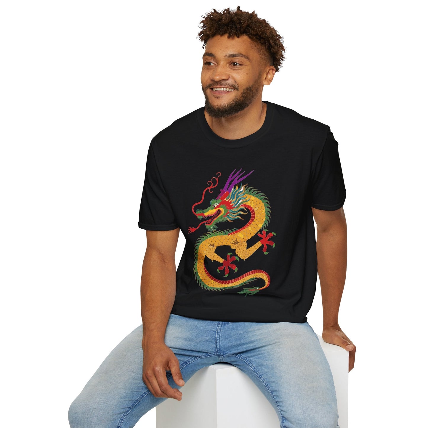 Dragon T Shirt Unisex Dragon Shirt Animal Design Softstyle Ring Spun Cotton Tee Comfort