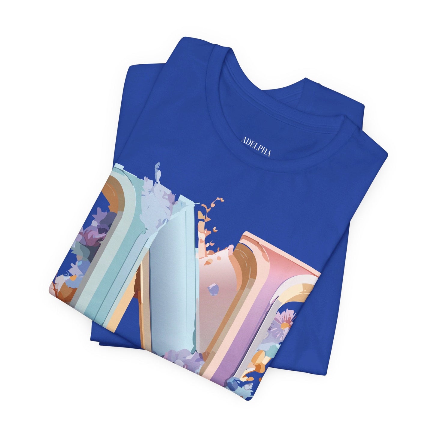 Letter N Shirt Graphic Tee Unisex Vintage Inspired Art Adelpha Design Short Sleeve
