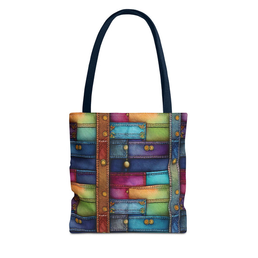 Denim Canvas Bag, Tote Bag Denim Printify