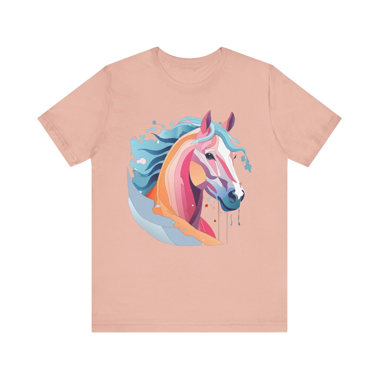 Unisex Animal Tee Shirt With Art Design Wild Animals Short Sleeve Premium Comfort Fit