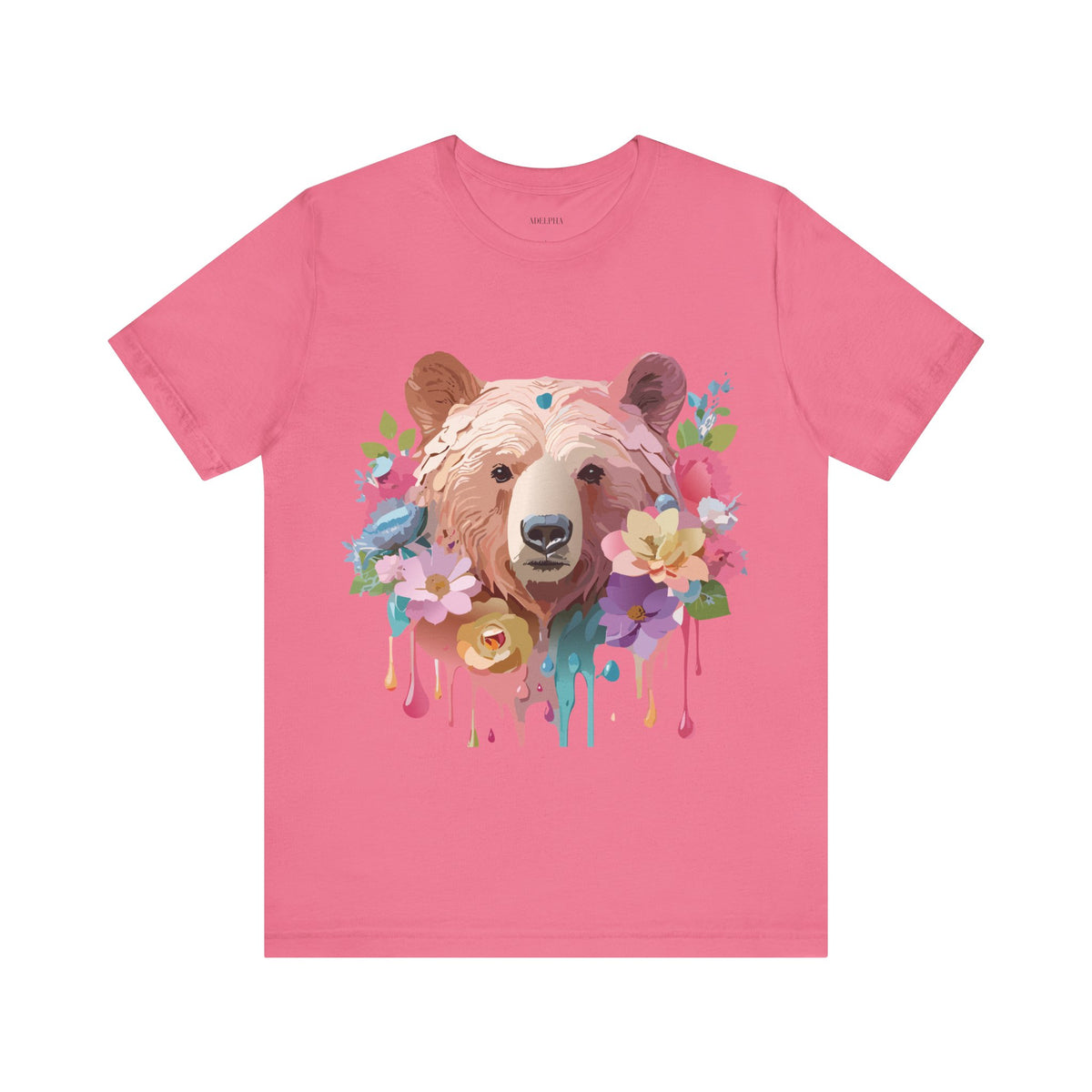 Bear Graphic Design Tee Bella+Canvas Unisex 100 Cotton Tee Shirt a112