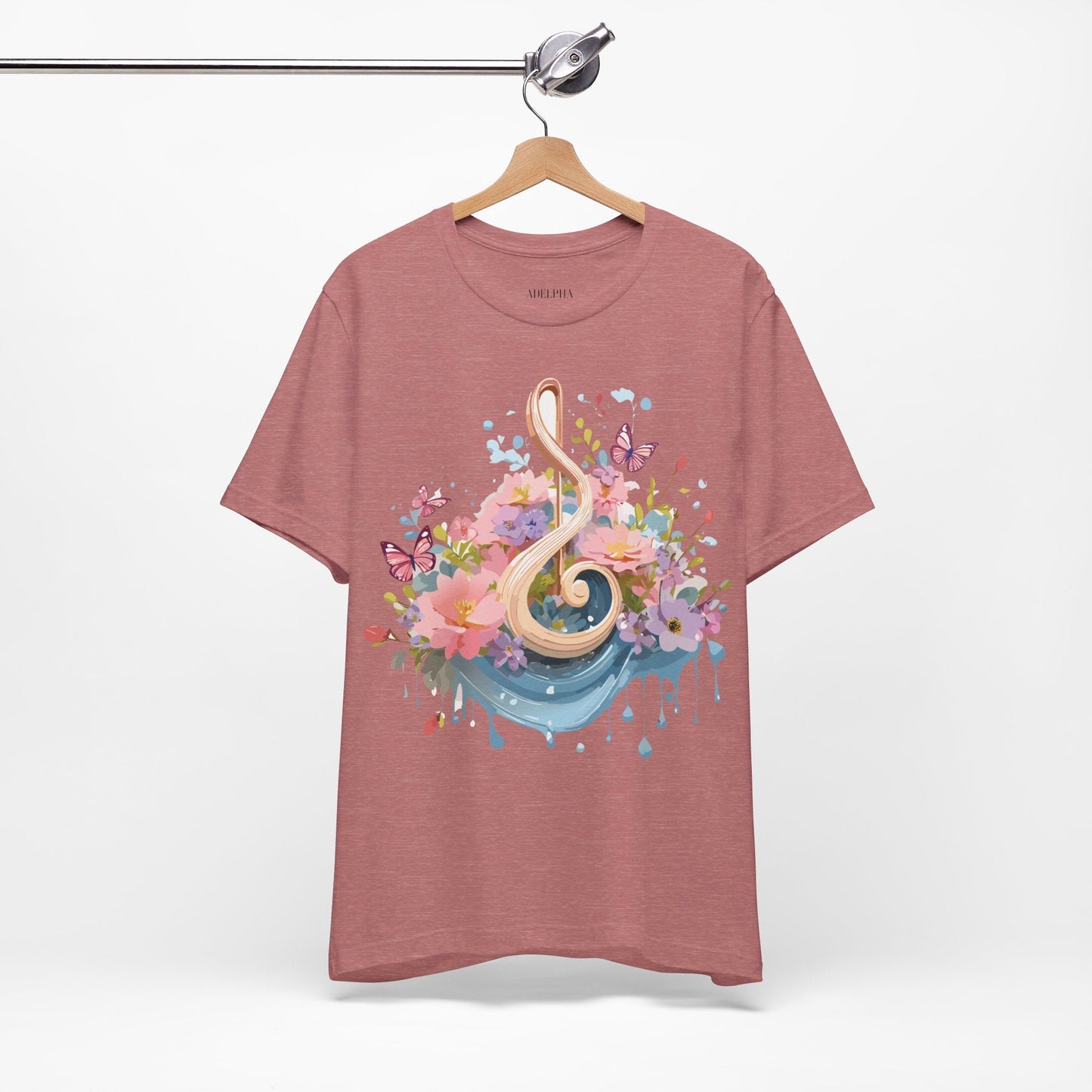 Music Graphic T Shirt Unisex Short Sleeve Adelpha Vintage Inspired Artwork Tee Premium Edition