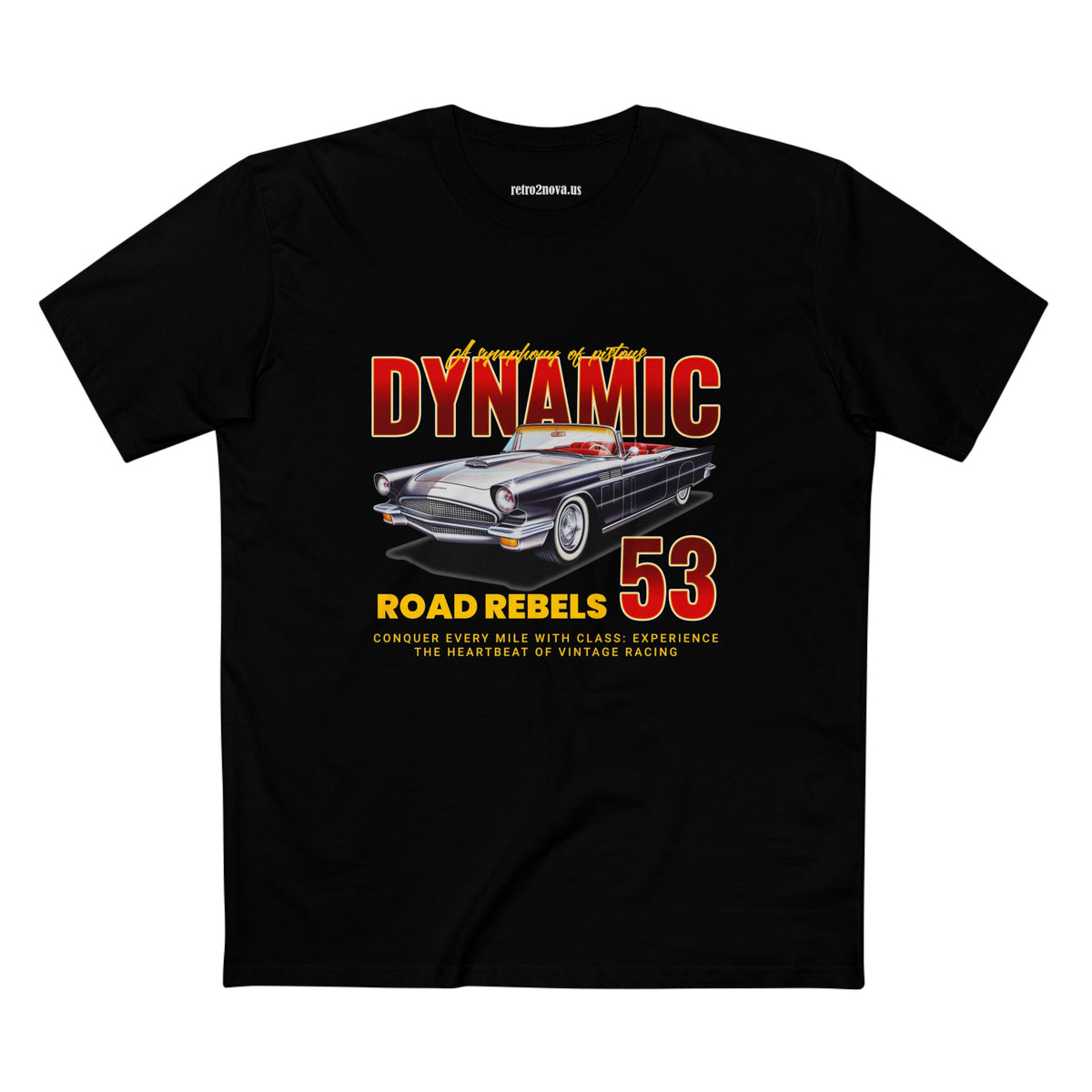 Retro Car Vintage Graphic Tee Staple Unisex 100 Cotton Tee Shirt - RC-15