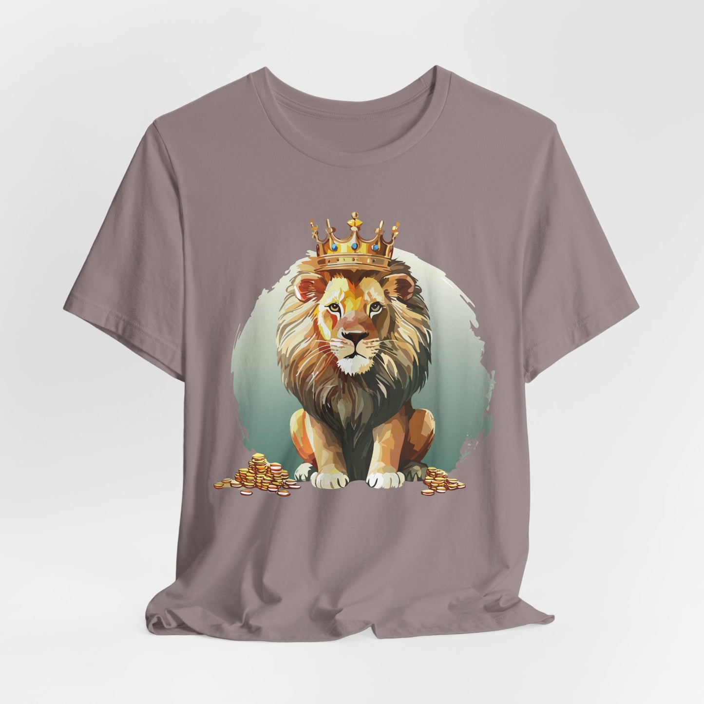 Regal Lion Short Sleeve Tee, Animal Shirt, Lion Tee, Unisex Top, Birthday Gift, Shirt with Animal design