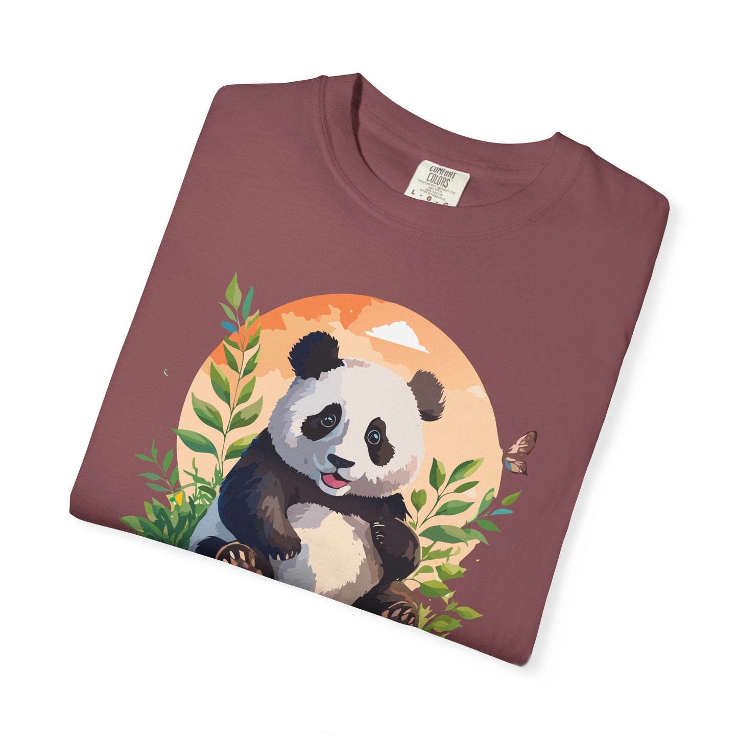 Panda Portrait Graphic T-Shirt Unisex Cotton Floral Animal Art Tee pp4
