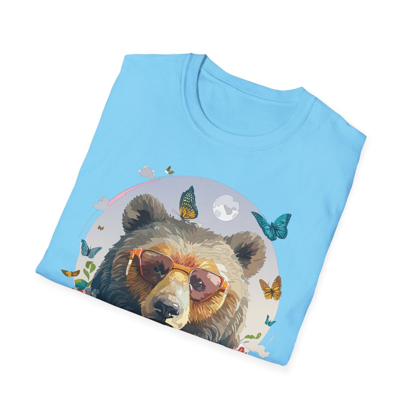 Bear T Shirt Unisex Softstyle Tee 100 Percent Ring Spun Cotton Gildan 64000 Comfortable Wear