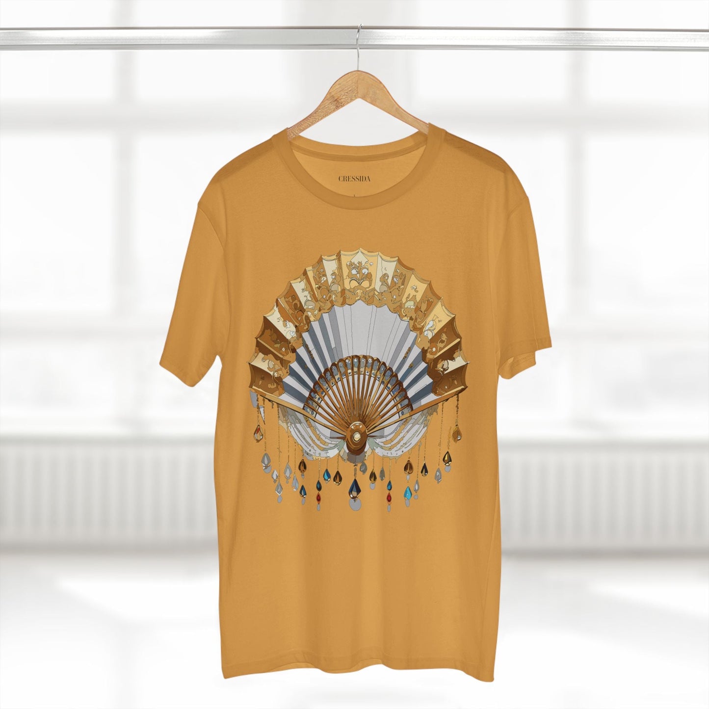 Antique Fan Graphic Design T-Shirt Unisex 100 Cotton Floral Carnival Artwork Tee 13