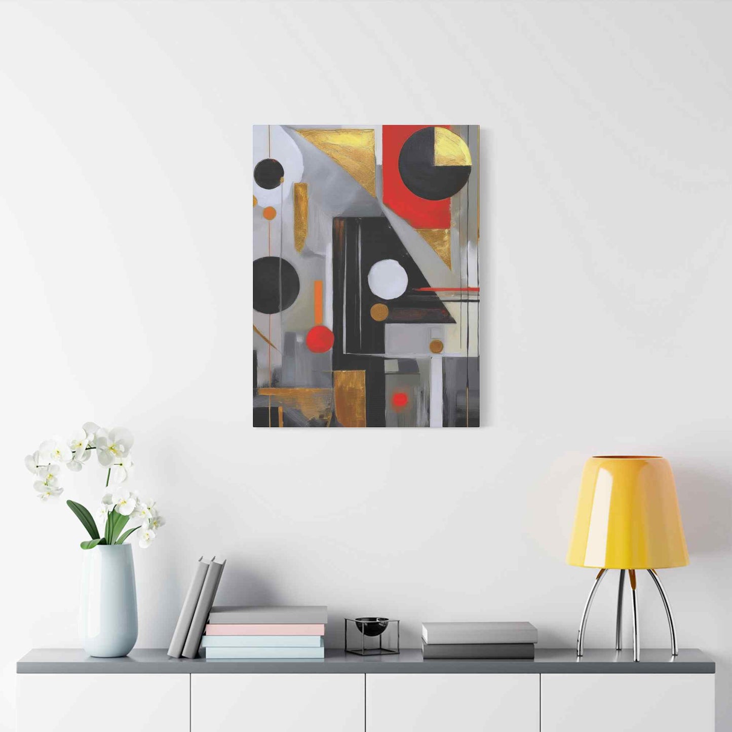 Red Abstract Painting Print Canvas 20x24,20x30,24x30, 24x32,24x36,30x40, 32x48,36x48,40x60 Pine-Wood Inner Frame ABS-23