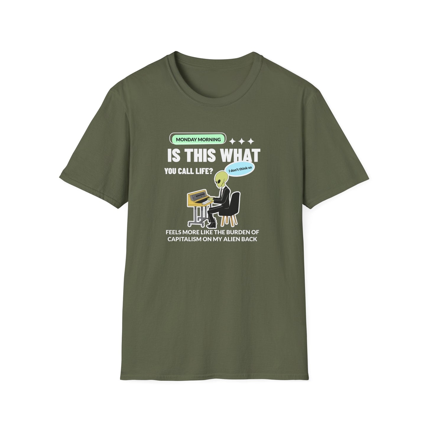 Alien Office Worker T-Shirt Unisex Cotton