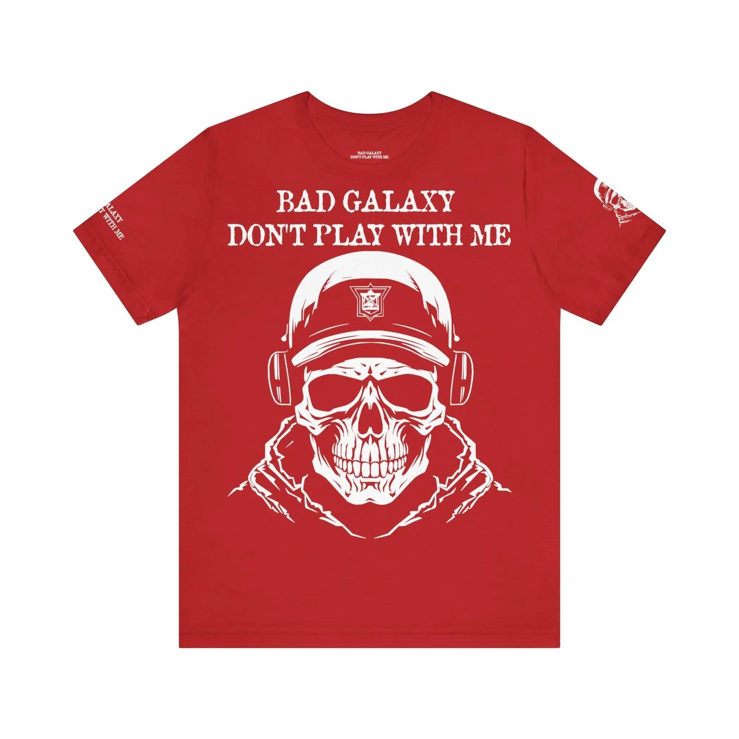 Bad Galaxy Skull T Shirt Made To Order 100 Percent Cotton Eco Friendly Inks USA Designed