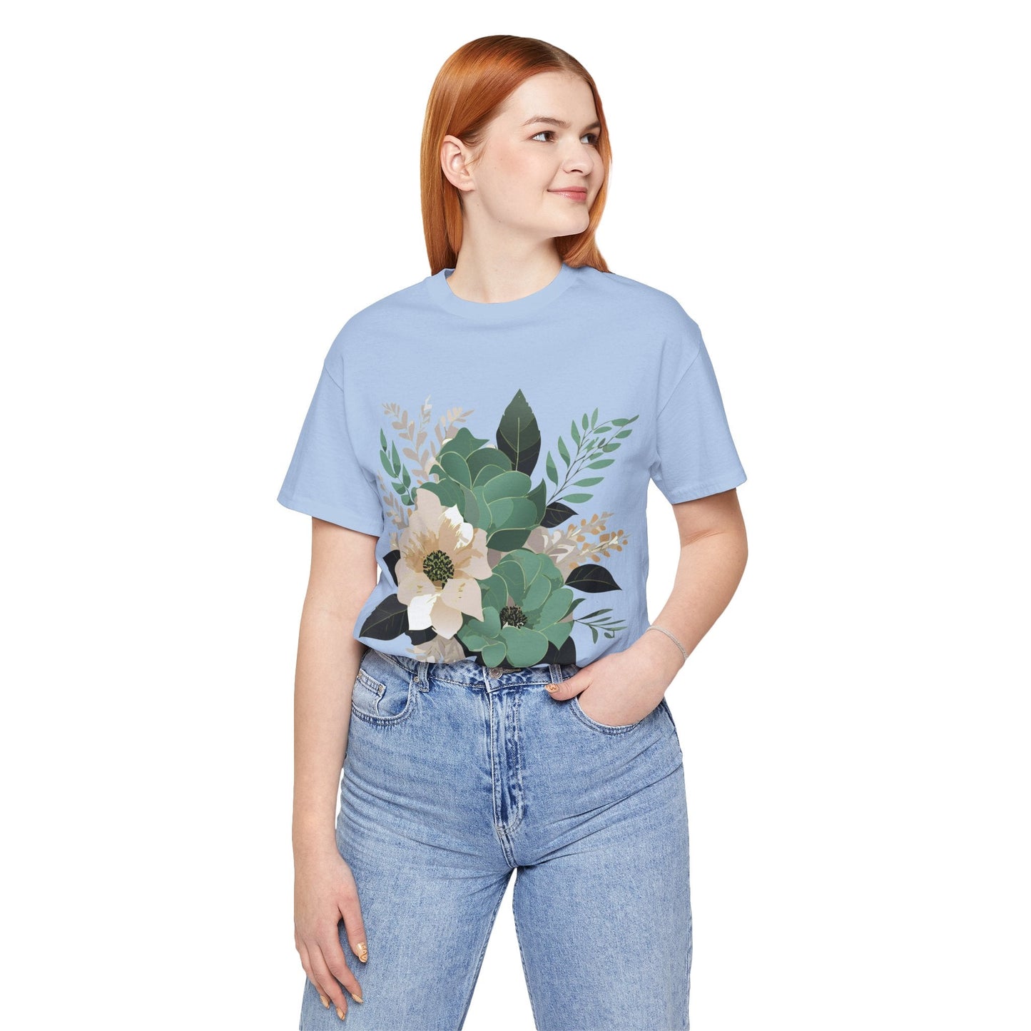 Flowers Shirt Floral Shirt Unisex Jersey Short Sleeve Tee From Flowers Collection Retro2Nova