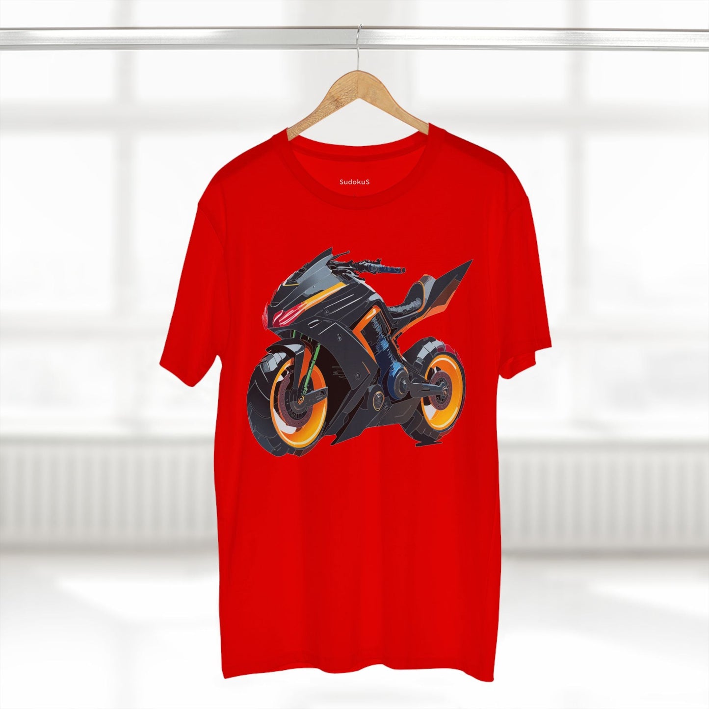 Moto Bike Graphic Unisex 100 Cotton Staple Tee 10