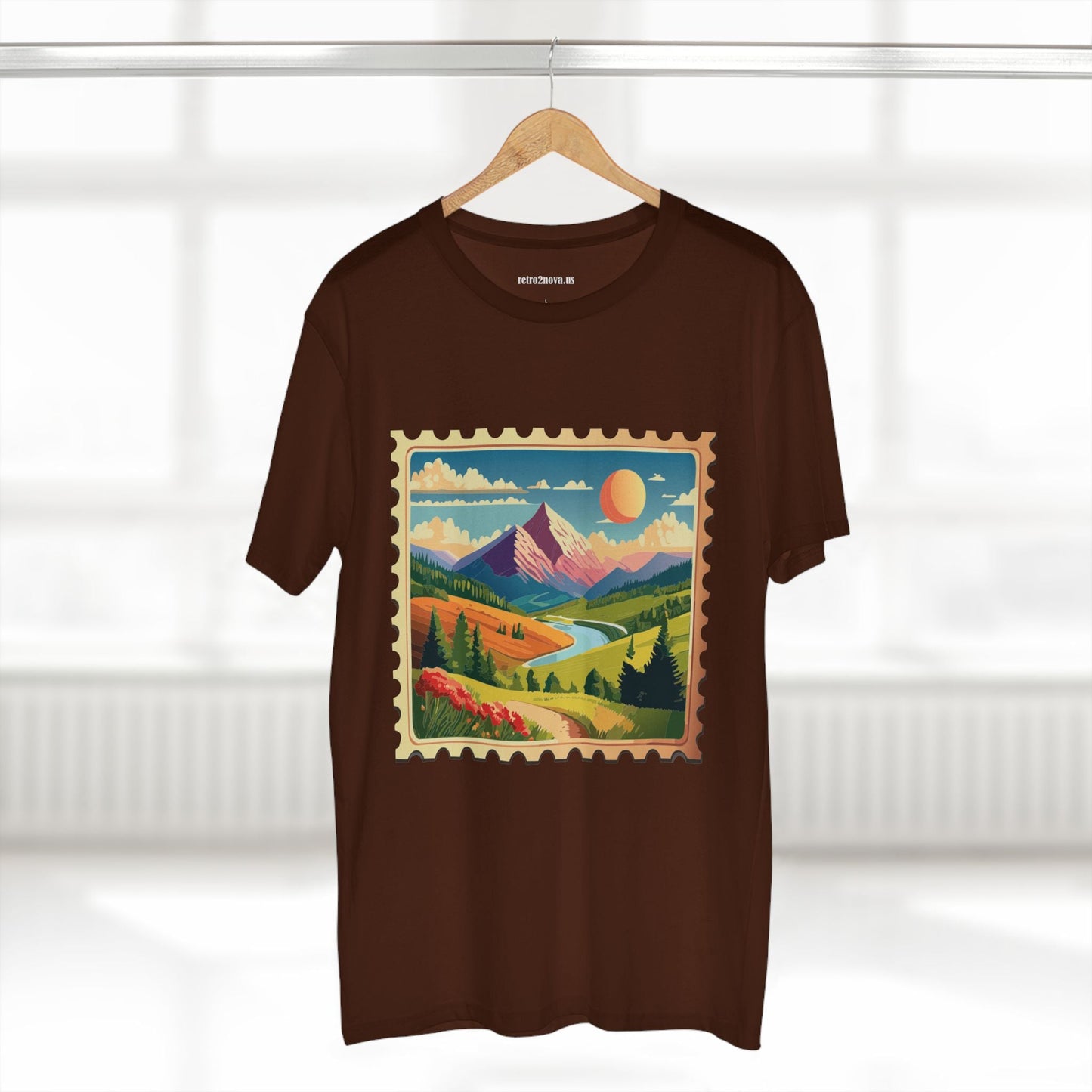 Stamp Shirt Postage Stamp Shirt PS36 Unisex Premium Cotton Tee With Original Art Design Retro2Nova