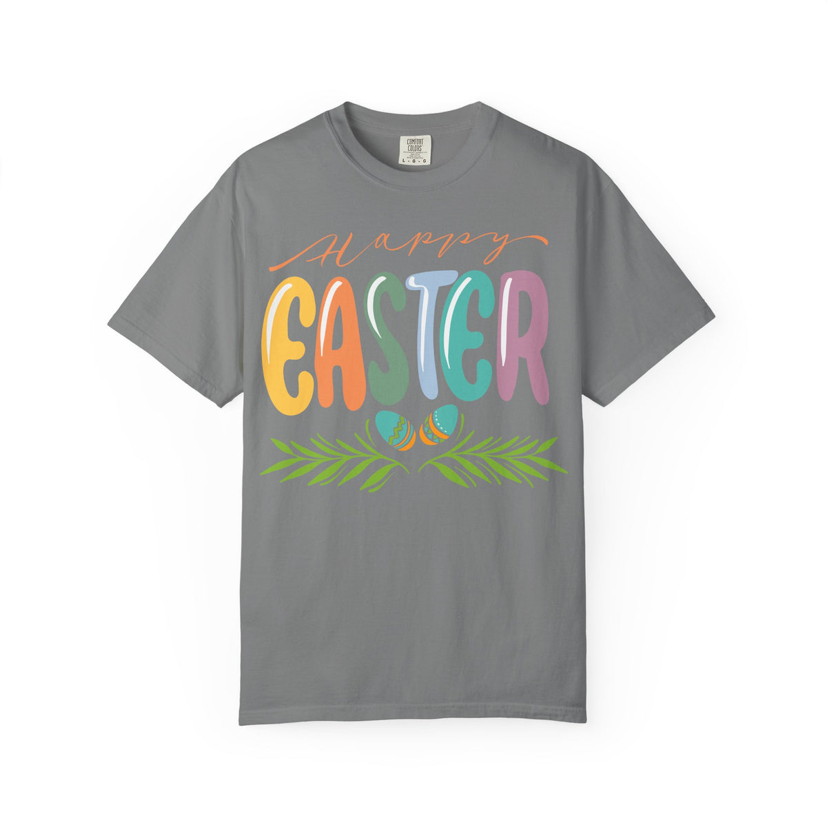 Happy Easter T-Shirt, Tee Shirt with Easter Signature, T Shirt with Easter Prints, Tee Shirt with Easter Design