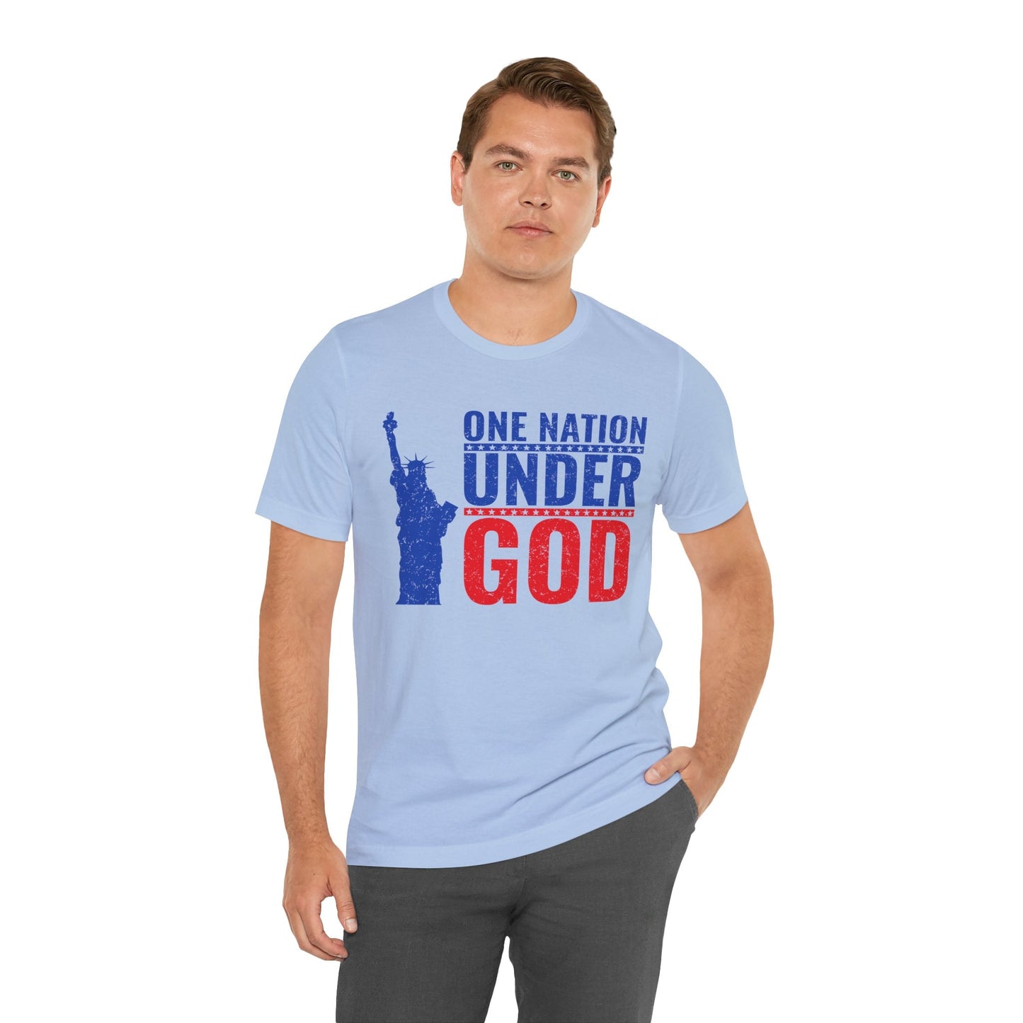 Statue of Liberty Patriotic Graphic Unisex Cotton T-Shirt a6