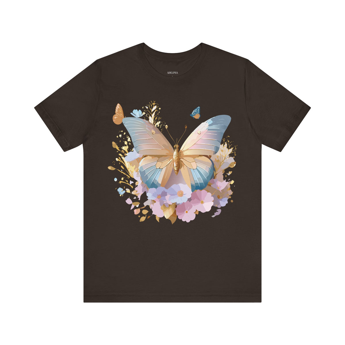 Butterfly Graphic Unisex Cotton Bella+Canvas Tee with Art Design n95