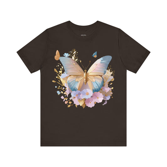 Butterfly Graphic Unisex Cotton Bella+Canvas Tee with Art Design n95