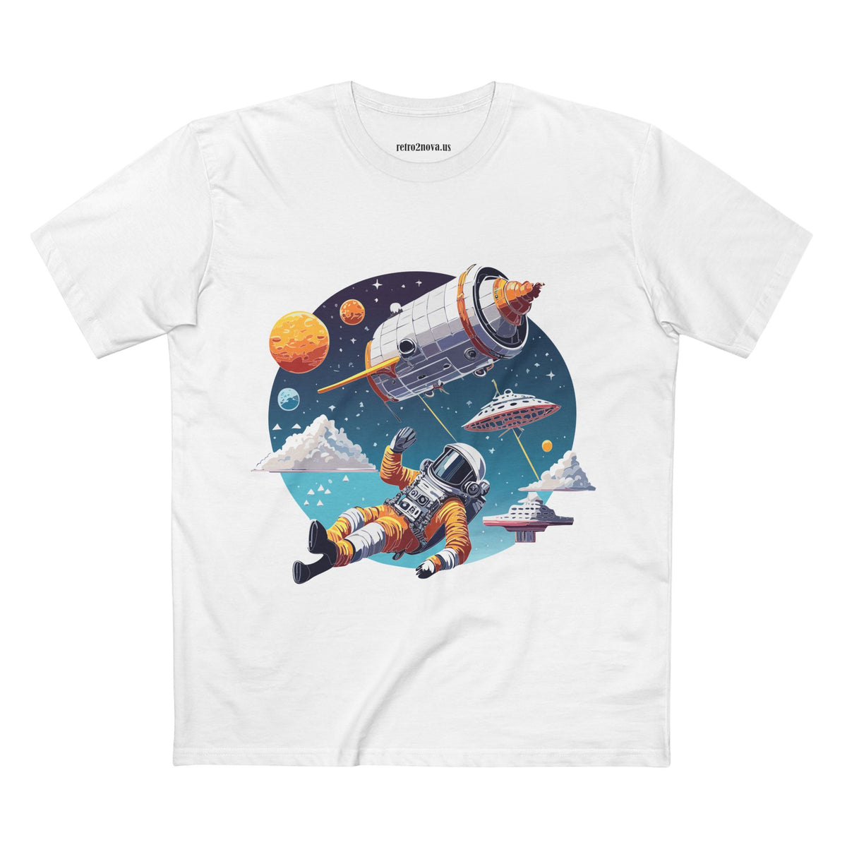 Cosmos Astronaut Graphic Tee Staple Unisex 100 Cotton Tee Shirt - CS-45