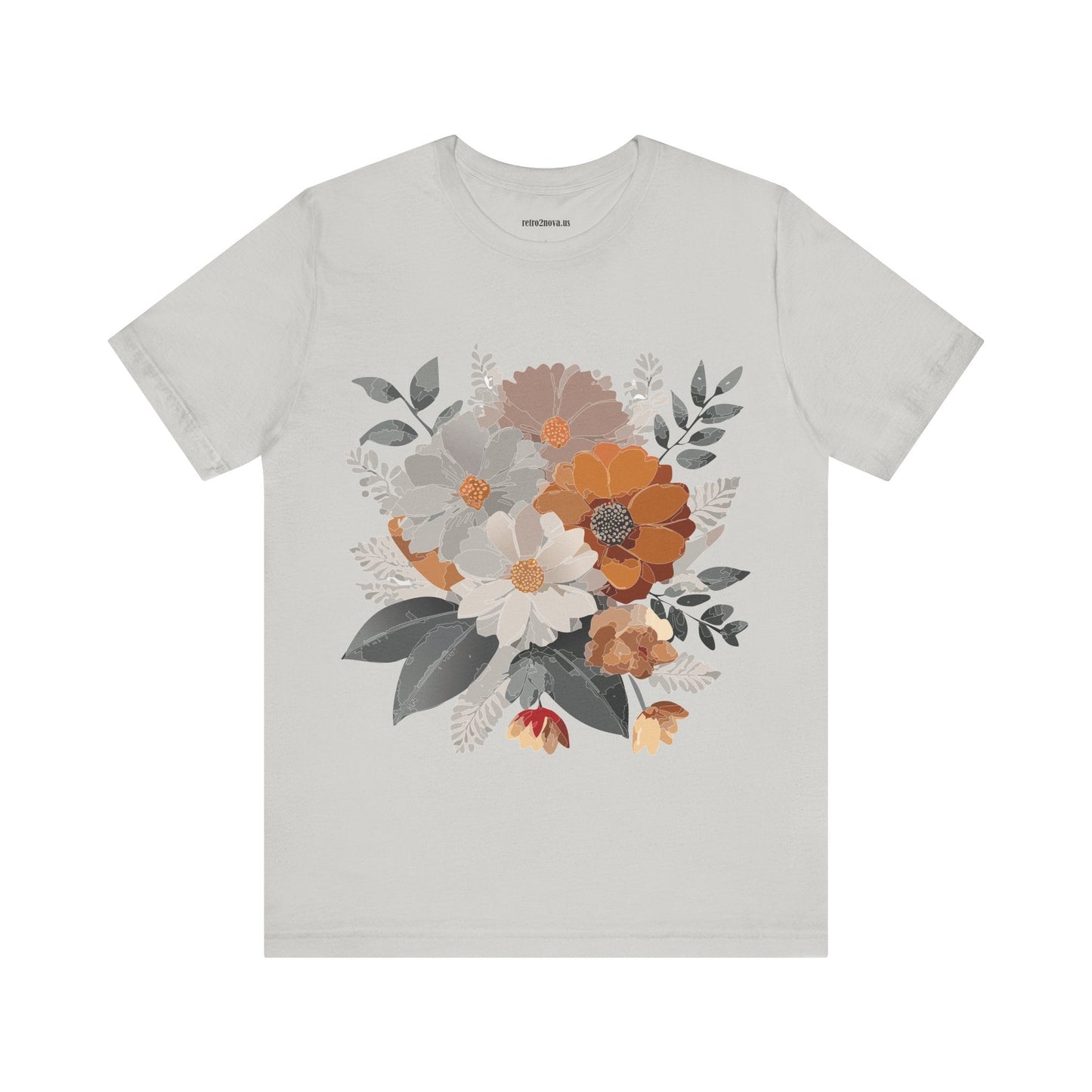 Flowers Shirt Floral Shirt Unisex Tee Lightweight Jersey Short Sleeve Floral Print Free Shipping