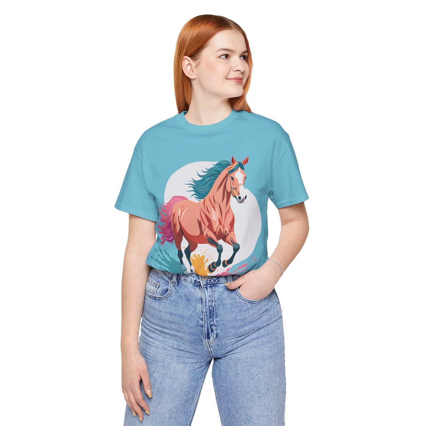 Horse Graphic Unisex 100 Cotton Vintage Animal Art T-Shirt 19