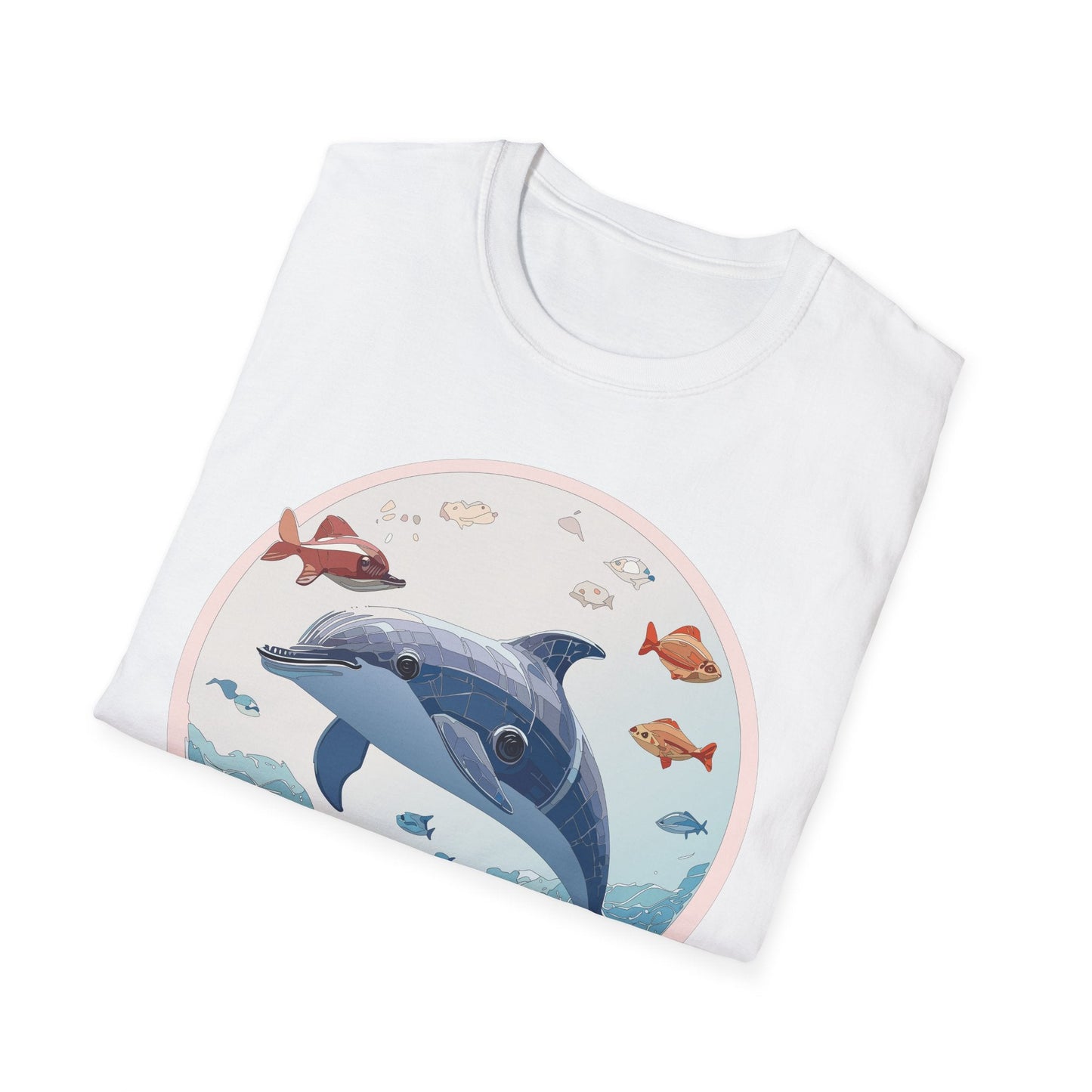 Dolphin Shirt Unisex Softstyle Tee One Hundred Percent Ring Spun Cotton Lightweight Comfort