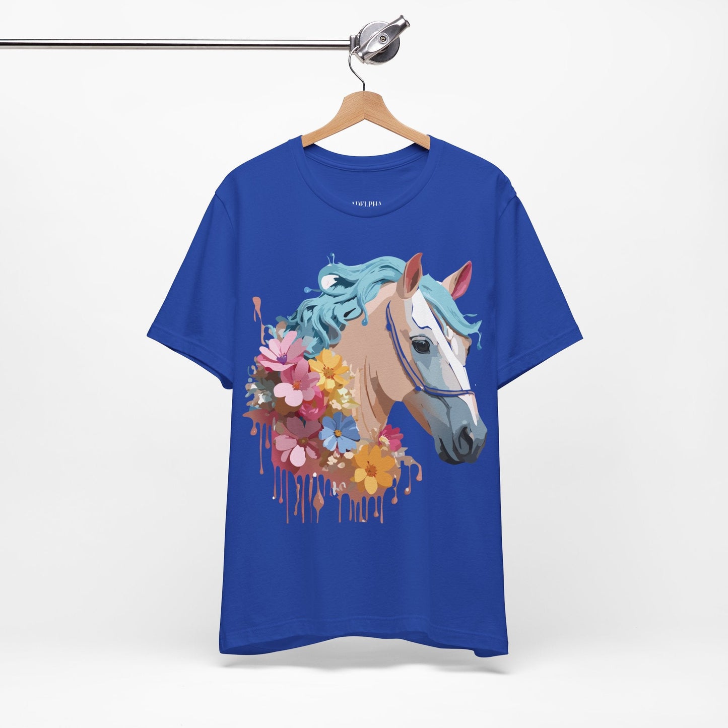 Unisex Horse Graphic Tee From Adelpha Vintage Inspired Art Shirt Short Sleeve Jersey