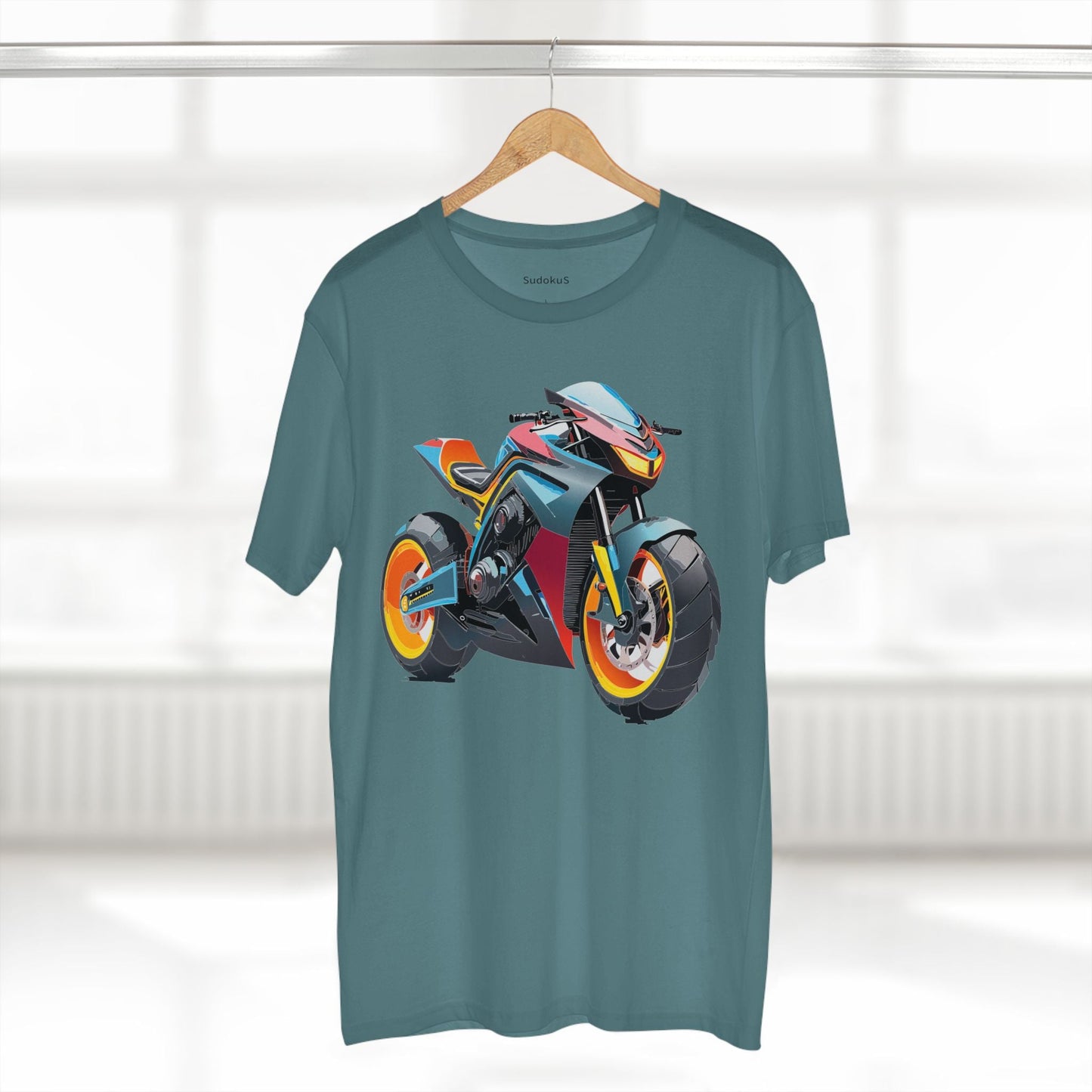 Moto Bike Graphic Unisex 100 Cotton Staple Tee 33