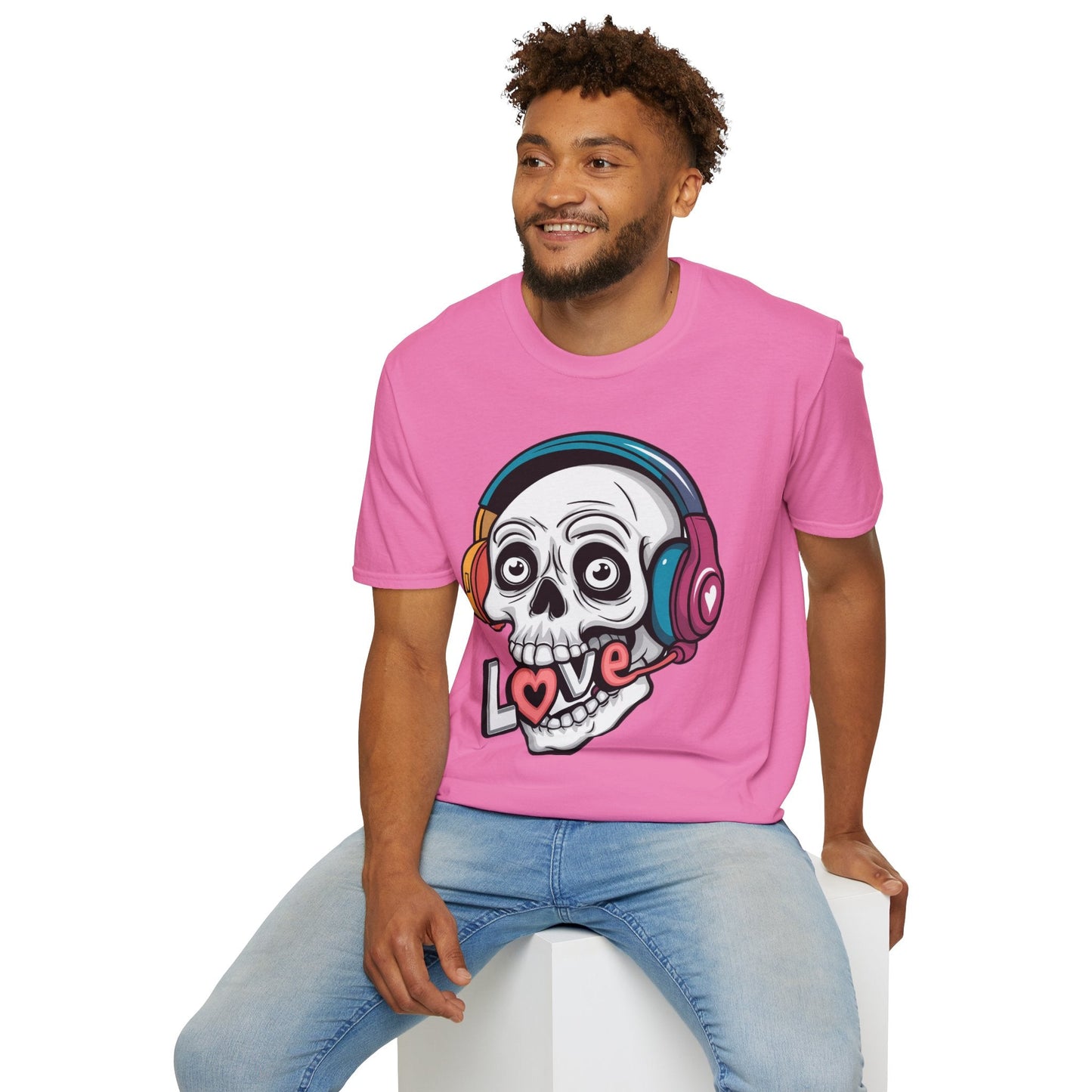 Skull Tee Shirt Unisex Skeleton Shirt With Skull Artwork Gildan Softstyle Cotton Tee