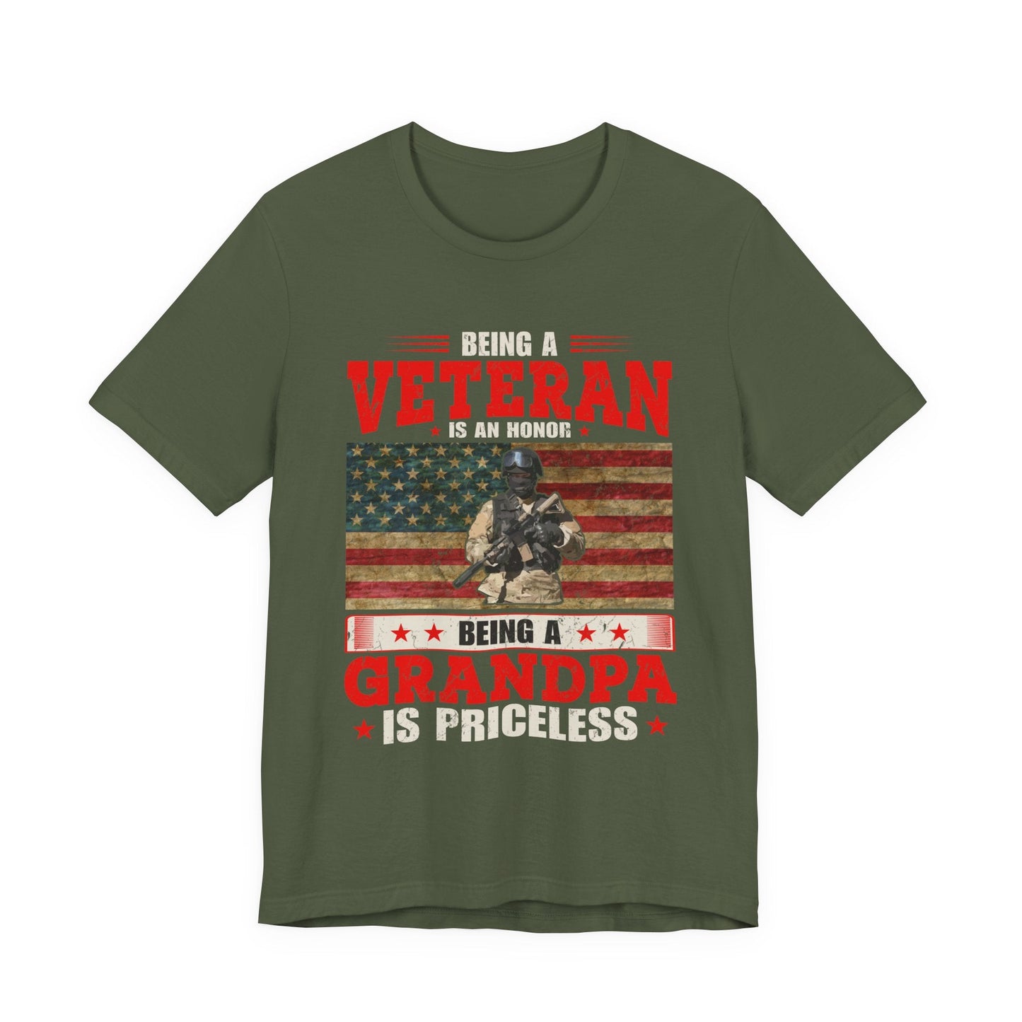 Army Veteran Patriotic Graphic Design Unisex Cotton T-Shirt v34