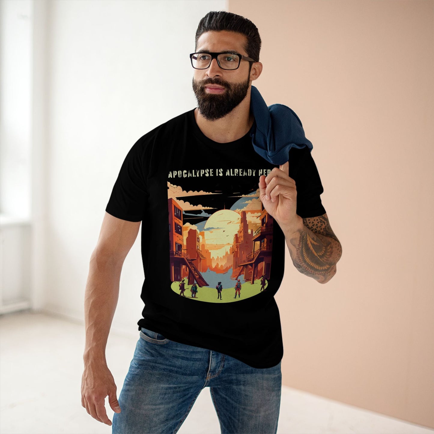 Cataclysm Doomsday Shirt Unisex Premium Cotton Tee Original Art Design Retro2Nova