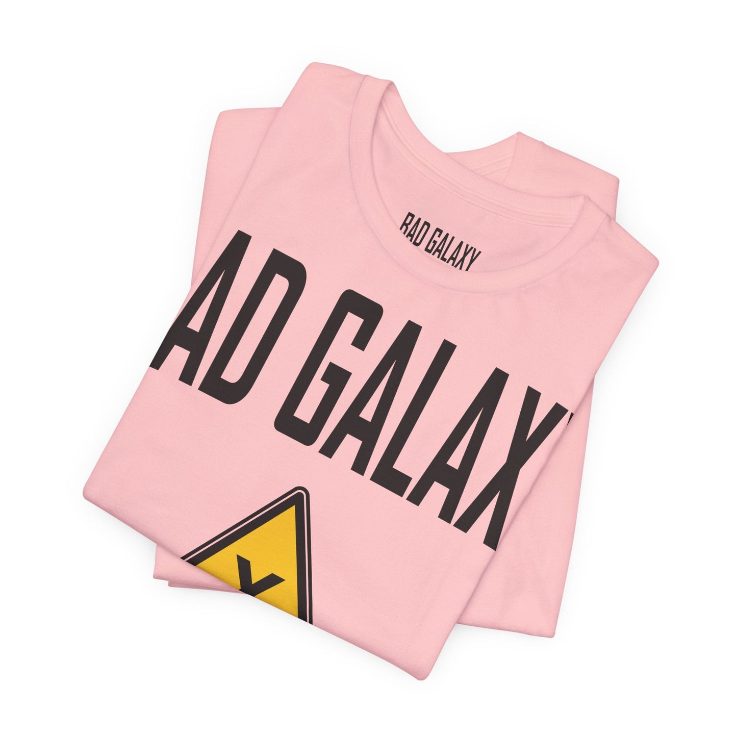 Tee Shirt With Red Stamp From Bad Galaxy Eco Friendly 100 Percent Cotton Printed In USA