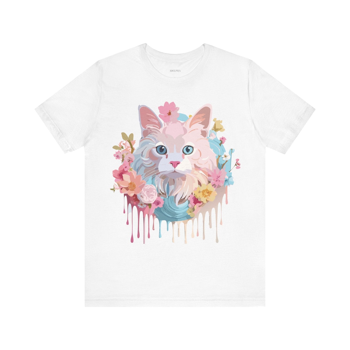 Cat Graphic T Shirt Unisex Short Sleeve Vintage Adelpha Art Tee