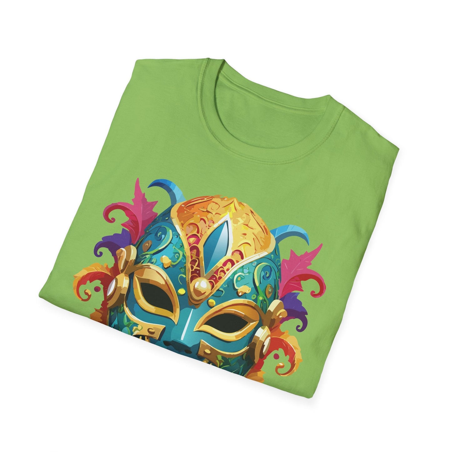 Mask Tee Shirt Unisex Softstyle Gildan 64000 100 Percent Ring Spun Cotton Comfortable Masquerade Tee